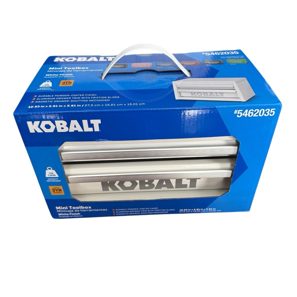 Kobalt Mini 2 Drawer Steel Toolbox White Finish 25th Anniversary #5462035